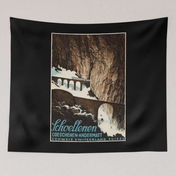 Item preview, Schoellenen Goeschenen vintage travel poster designed and sold by stickart-marek.