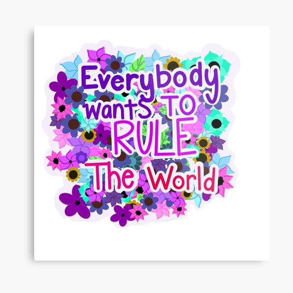 Everybody Wants To Rule The World Tears For Fears Lyrics Poster