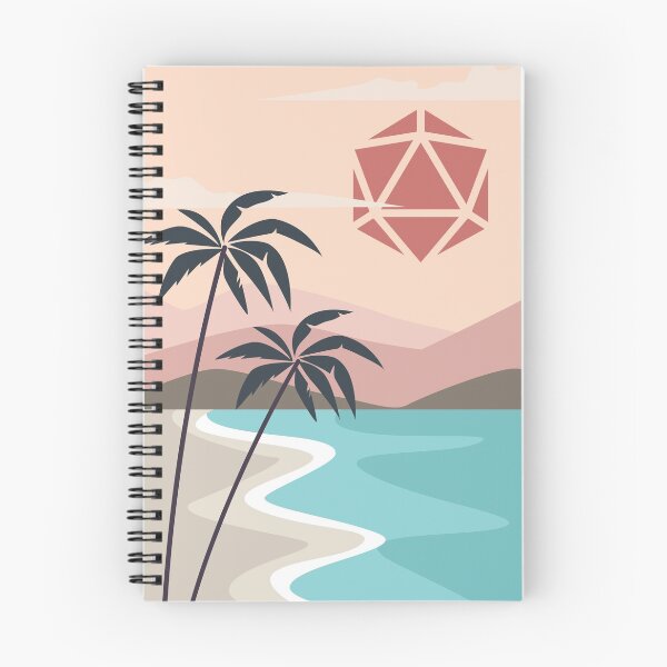 Item preview, Minimalist Tropical Beach Summer Polyhedral Dice Sun designed and sold by pixeptional.