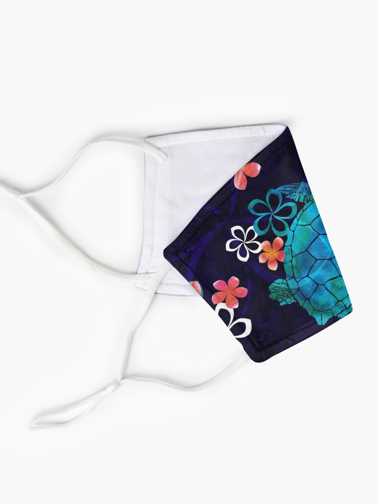 Alternate view of Sea Turtle with Flowers Mask