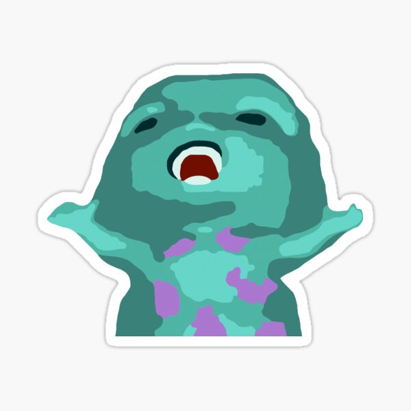 "Minimalist Screaming Blue Alien" Sticker for Sale by fratstaverse