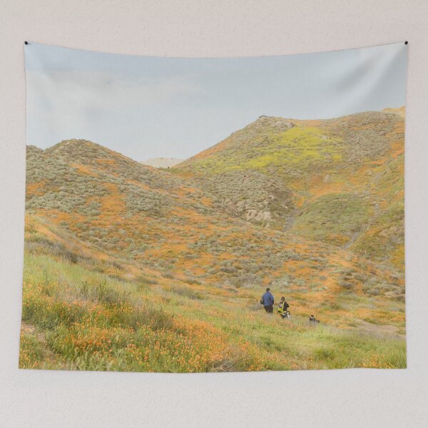 Item preview, Picturesque California Orange Poppy Wildflower Bloom on the Mountainside designed and sold by Rebecca Li.
