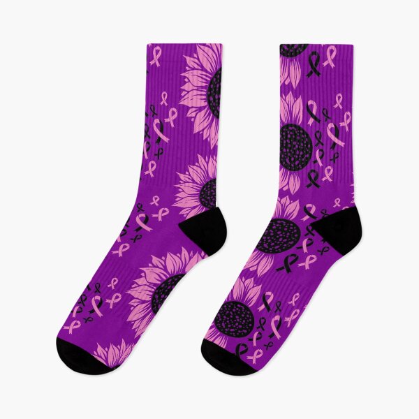 Item preview, Breast cancer awareness pink and black sunflower and ribbons designed and sold by Inspireaglow.