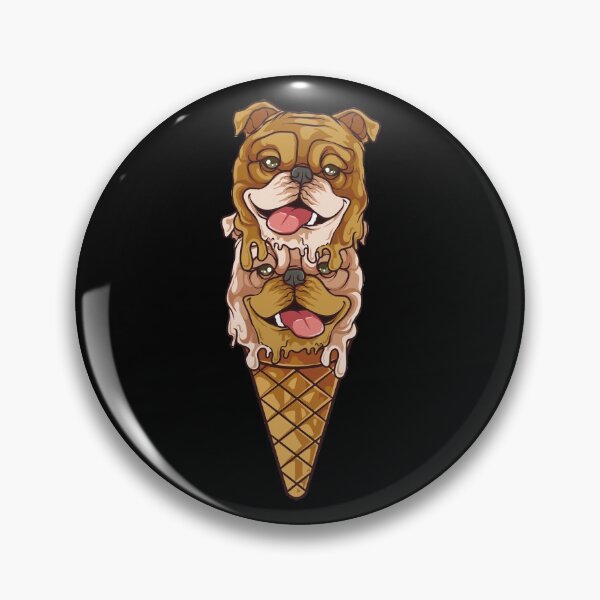 Item preview, Melted Ice Cream Cone Bulldog Heads designed and sold by ROBO MEGA.