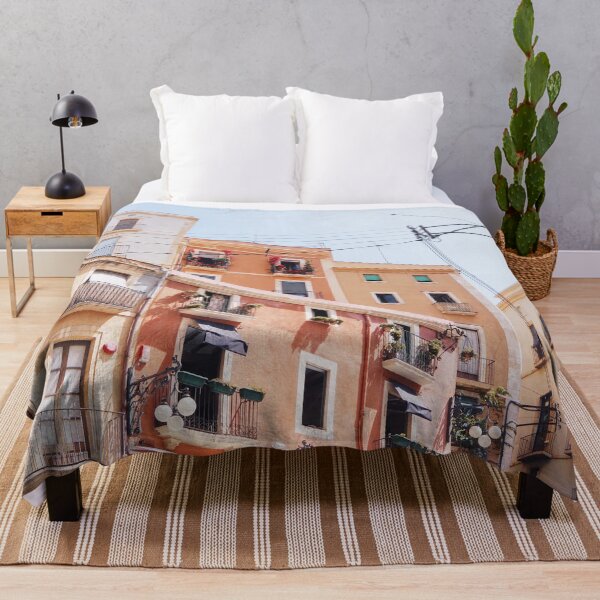 Item preview, Pastel Pink Houses in Tarragona, Spain designed and sold by Rebecca Li.