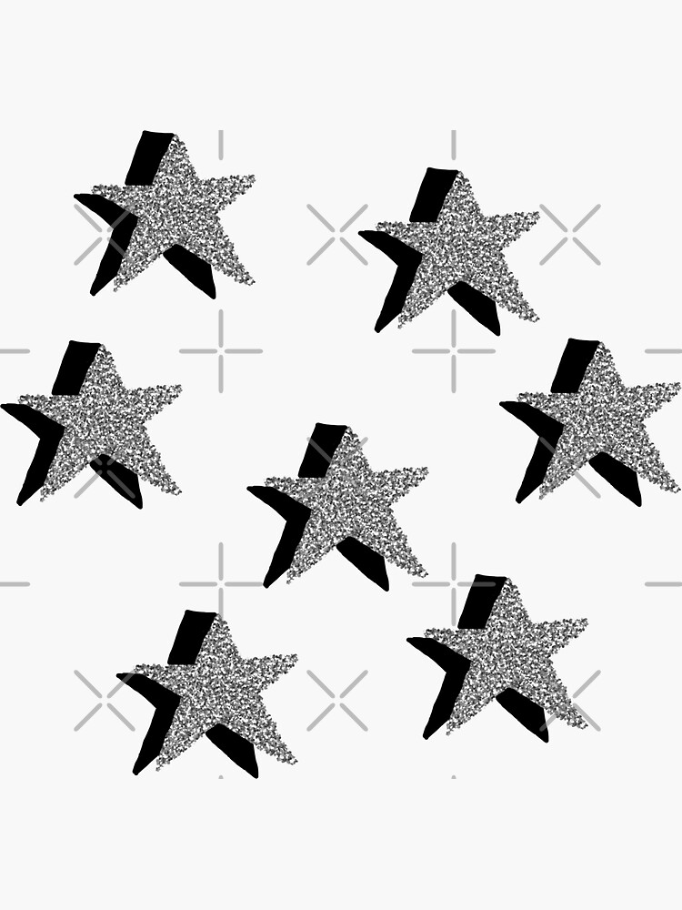 “Silver glitter stars” Sticker by lindsayesposito | Redbubble