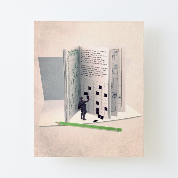crossword illustration Canvas Mounted Print