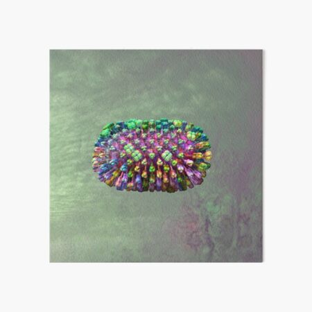 Rainbow Flu Pale Green Art Board Print