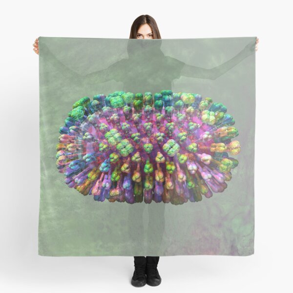 Rainbow Flu Pale Green Scarf
