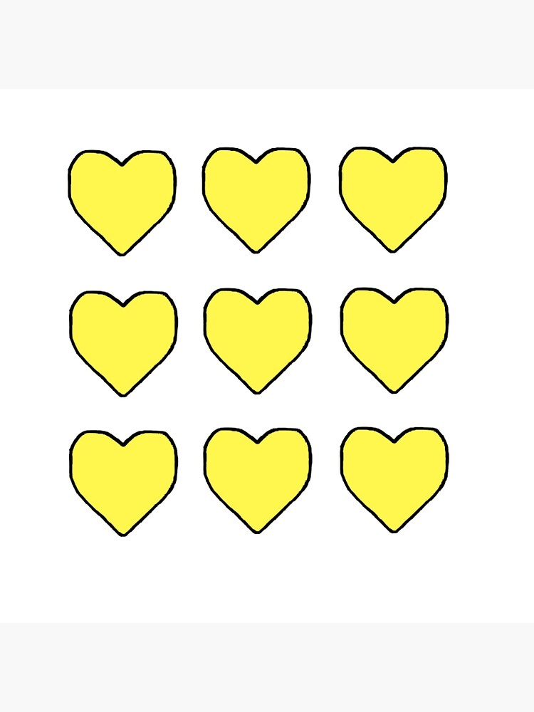 Yellow Heart Eyes | Art Board Print