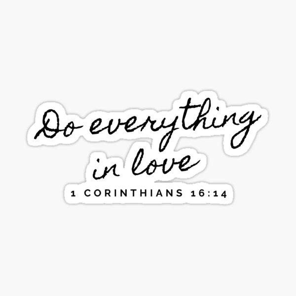 Christian, Bible Verse, Corinthians, Love | Lowest Price on Site | Sticker