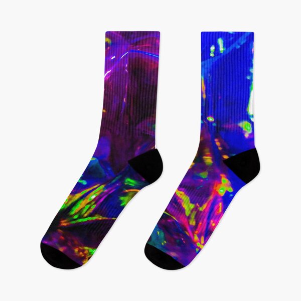 Item preview, Blue Holographic Black Light Pattern designed and sold by wildjellybeans.