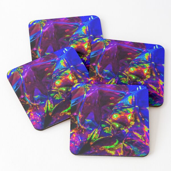 Item preview, Blue Holographic Black Light Pattern designed and sold by wildjellybeans.