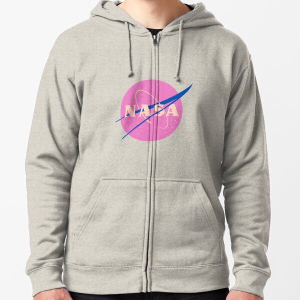 nasa pink and blue sweatshirt