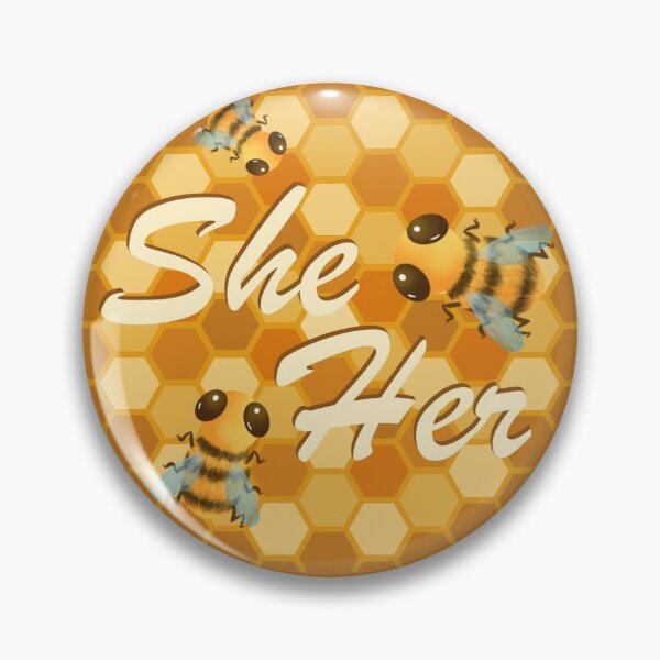 Item preview, Pronoun Pin - She/Her - Femme designed and sold by madisondraws.