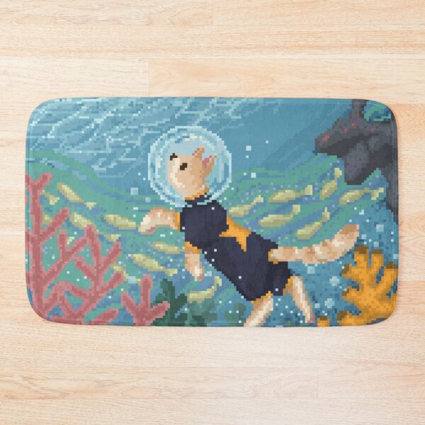 Item preview, Pixelated Cat Diver designed and sold by HopeDetour.