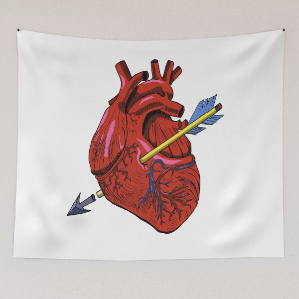 Item preview, Heart with broken arrow illustration designed and sold by CecyLL.