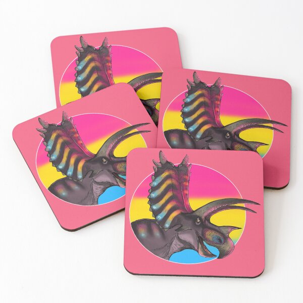 Item preview, PRIDE dinosaurs: Pentaceratops (pansexual flag) designed and sold by DinoDJ.