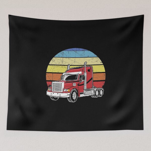 Item preview, Retro Vintage Trucker Big Rig Semi-Trailer Truck Driver designed and sold by Captain Mood.