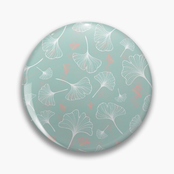 Item preview, modern turquoise ginkgo pattern designed and sold by WorldofJayDesign.