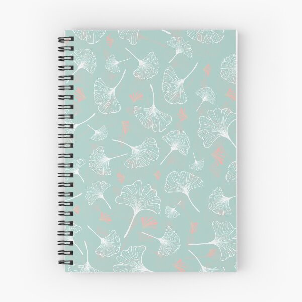 Item preview, modern turquoise ginkgo pattern designed and sold by WorldofJayDesign.