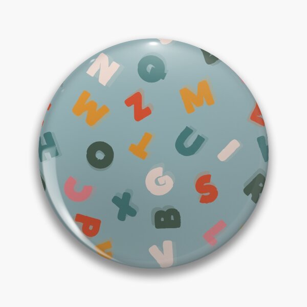 Item preview, cool tone retro alphabet soup designed and sold by WorldofJayDesign.