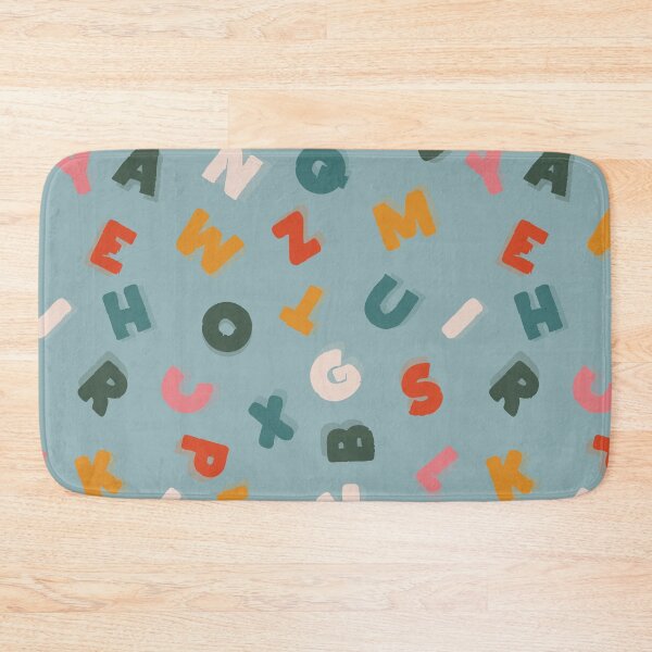 Item preview, cool tone retro alphabet soup designed and sold by WorldofJayDesign.