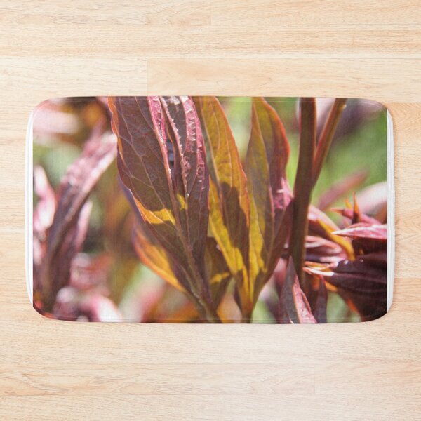Item preview, Red fresh spring perennial peony leaves	 designed and sold by EstelleRossetti.