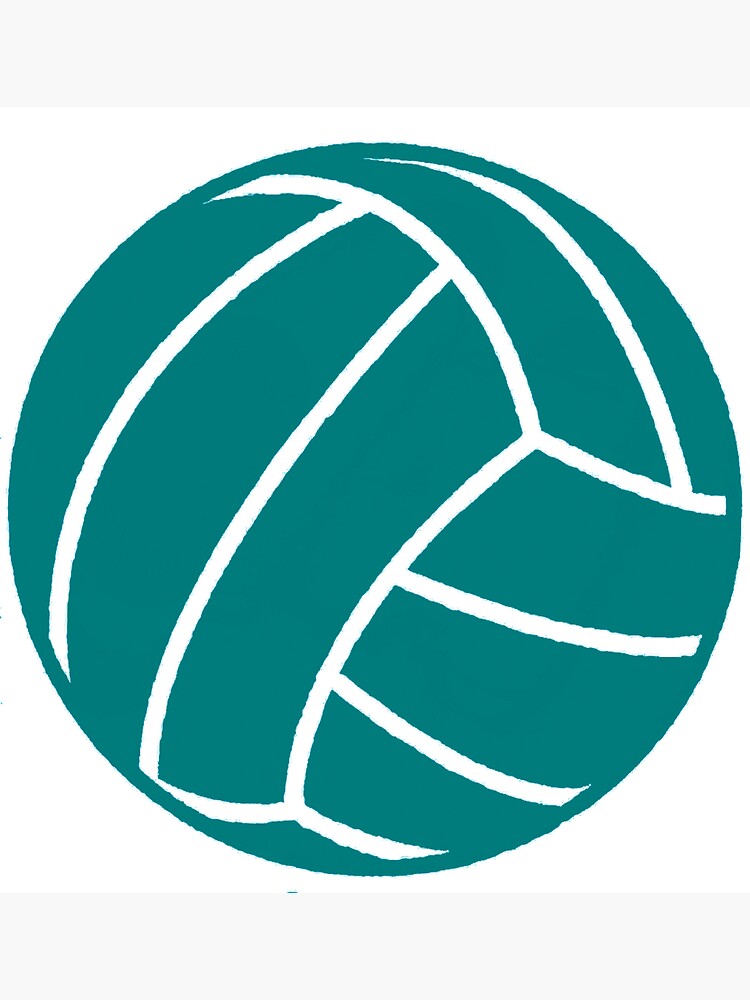"teal volleyball" Sticker for Sale by rachcarey Redbubble