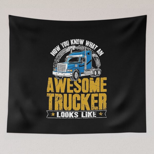 Item preview, Awesome Trucker Big Rig Semi-Trailer Truck Driver designed and sold by Captain Mood.