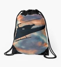 Helicopter Drawstring Bag