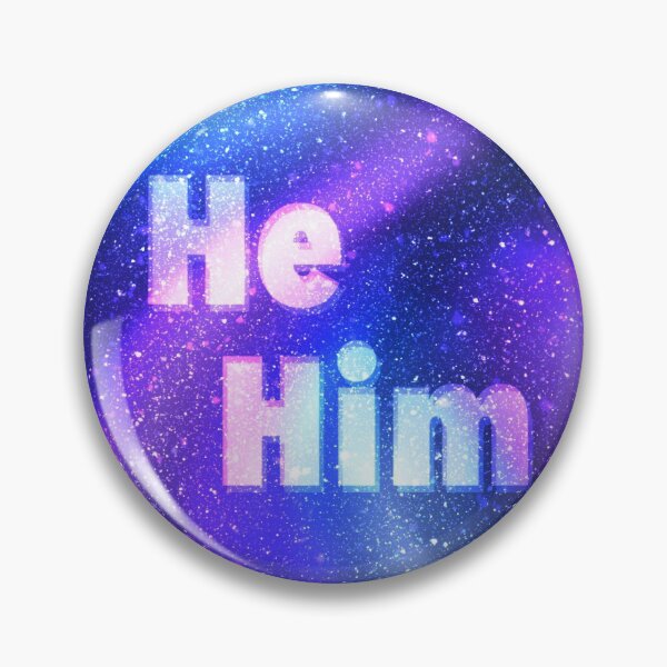Item preview, Pronoun Pin - He/Him - Neutral designed and sold by madisondraws.