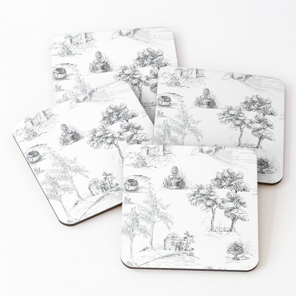 Item preview, Grey Toile   Grey Country Toile   Grey Cottage Toile    Black Toile  designed and sold by monpetitbijou.
