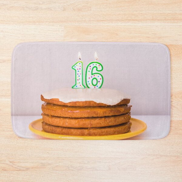 Item preview, Sweet Sixteenth Birthday Polka Dot Candles on Birthday Cake designed and sold by Amy Mitchell.
