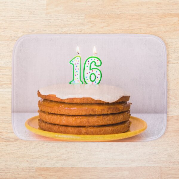 Item preview, Sweet Sixteenth Birthday Polka Dot Candles on Birthday Cake designed and sold by Amy Mitchell.