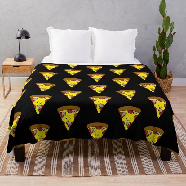 Item preview, Cute Pizza Cartoon w/ Black Background designed and sold by AlwaysGrowing.