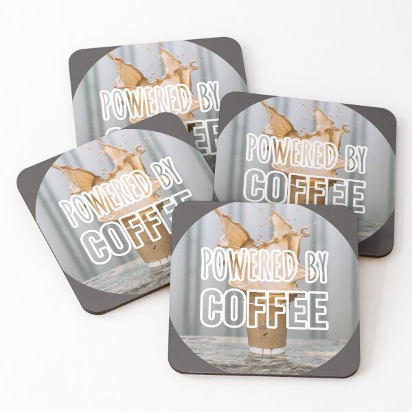 Item preview, Powered By Coffee | Modern Typography Funny Quote designed and sold by CarlosAlberto.