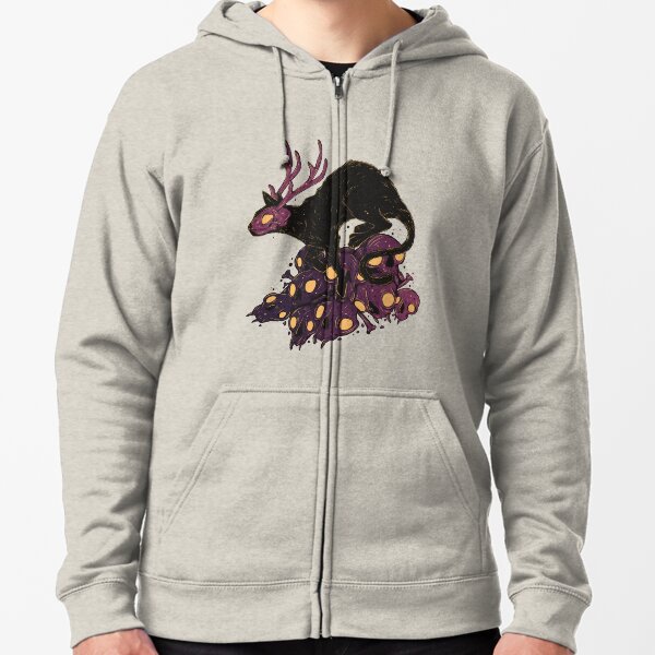 Kitty Demon Skull Zipped Hoodie