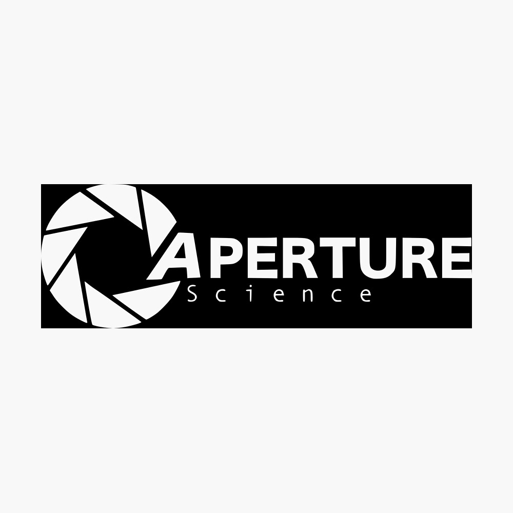 Aperture Science Logo Photographic Print By Themundaneguy Redbubble