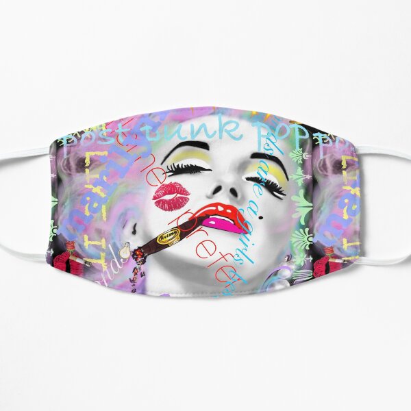Marilyn post punk pop graffiti Small Mask