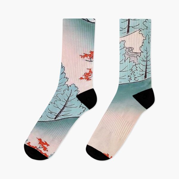 Item preview, Shin-Bijutsukai  Forest  vintage japanese landscape print  antique pattern folk art 1800s painting restored by mysticladyart  designed and sold by mystic lady vintage art and fashion designs.
