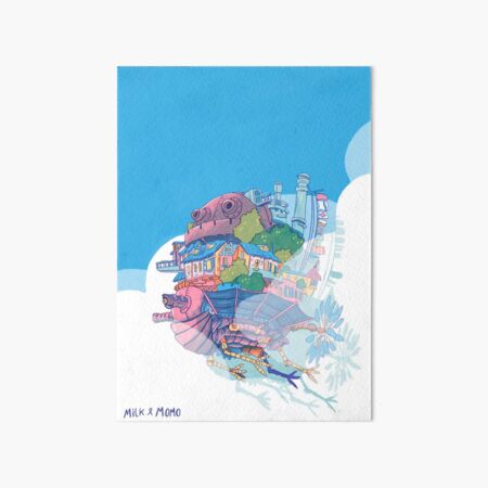 Flying Castle Art Board Print