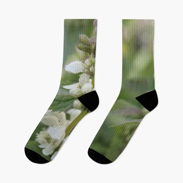 Artikelvorschau, Spring white medicinal nettle flowers meadow blooming	 entworfen und verkauft von EstelleRossetti.