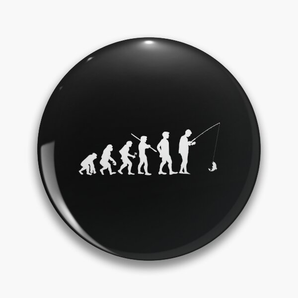 Item preview, Human Evolution Fishing Fish Fisher designed and sold by losttribe.
