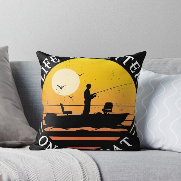 Item preview, Vintage Life is Better on A Boat Gift design Sailing Fishing graphic designed and sold by Lisbob.