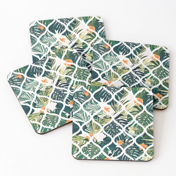 Item preview, White Tropical Moroccan Ogee Tile Pattern designed and sold by museofdreamers.