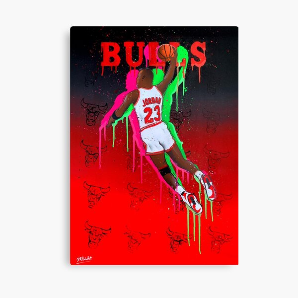 DUNK - Michael Jordan graffiti painting by DRAutoArt Canvas Print