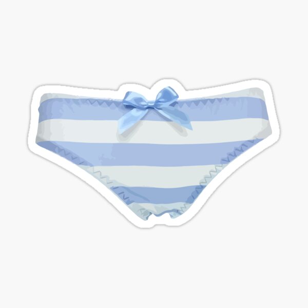 Kawaii Pantsu Panties Underware Blue Sticker