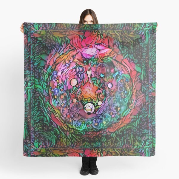 COLORFUL flowering COSMOS! Scarf