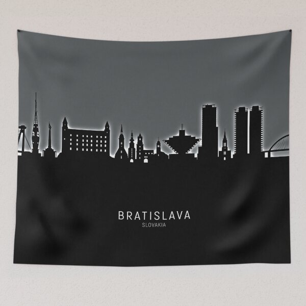 Item preview, Bratislava Slovakia Skyline designed and sold by ArtPrints.